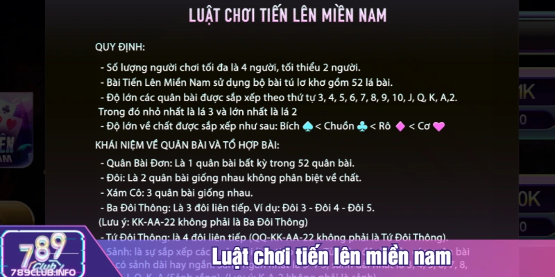 Luật chơi tiến lên miền nam